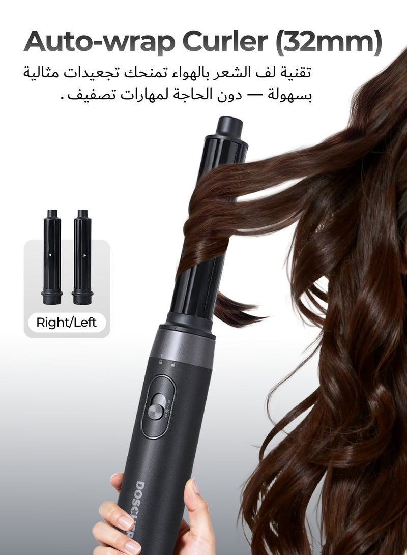 دوشر مجفف شعر ذو فرشاة 5 في 1، 1000 واط أيوني متعدد الوظائف يجمع بين استشوار الشعر والمكواة للتنشيف الخالي من التقصف، التجعيد، إضافة الحجم والتمليس. - Image 4